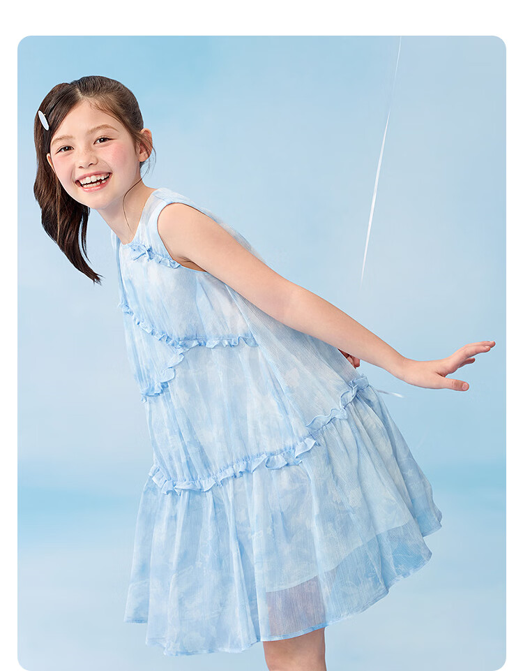 Balabala Kids Sleeveless Dress 2026 Summer New Girls Princess Dress Sweet Fashionable 17