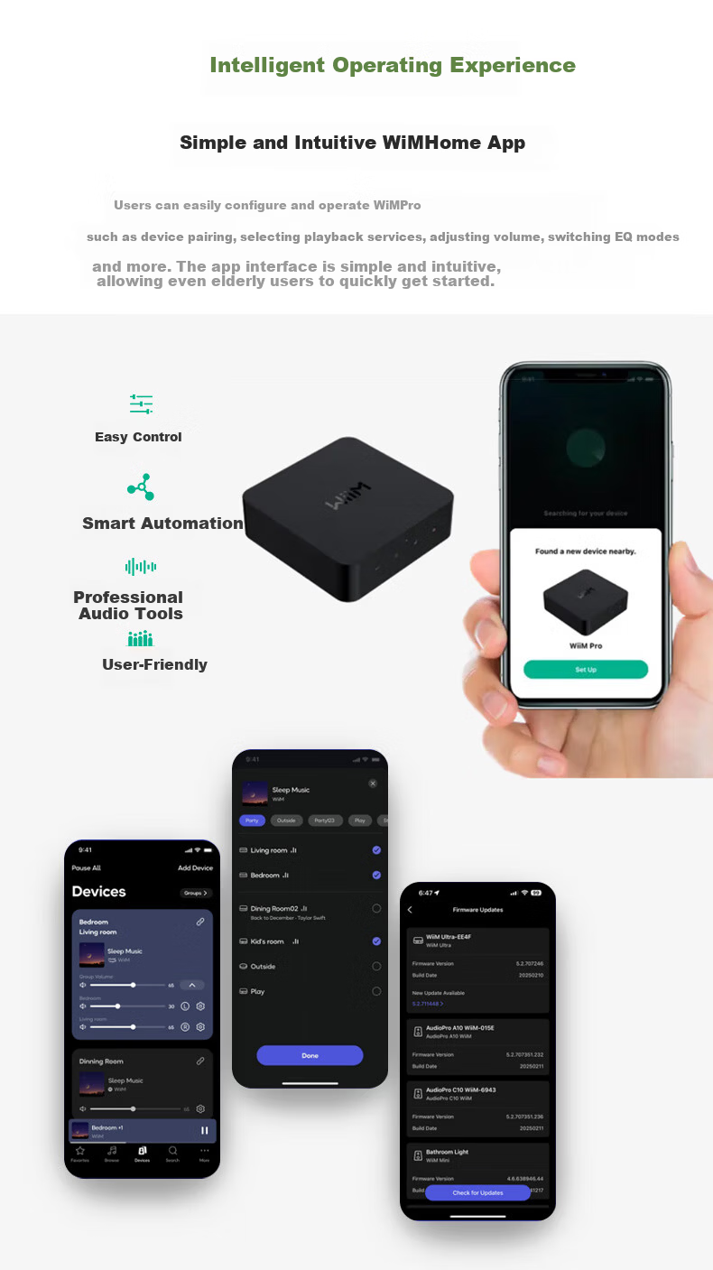 WIIM Pro Streaming Media Player Home DAC Decoder Desktop Lossless HiFi Music Digital Player Network Streaming Audio Decoder 7