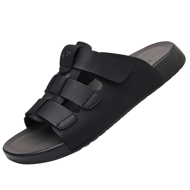 Aokang Summer Men's Casual Beach Sandals Black Size 43
