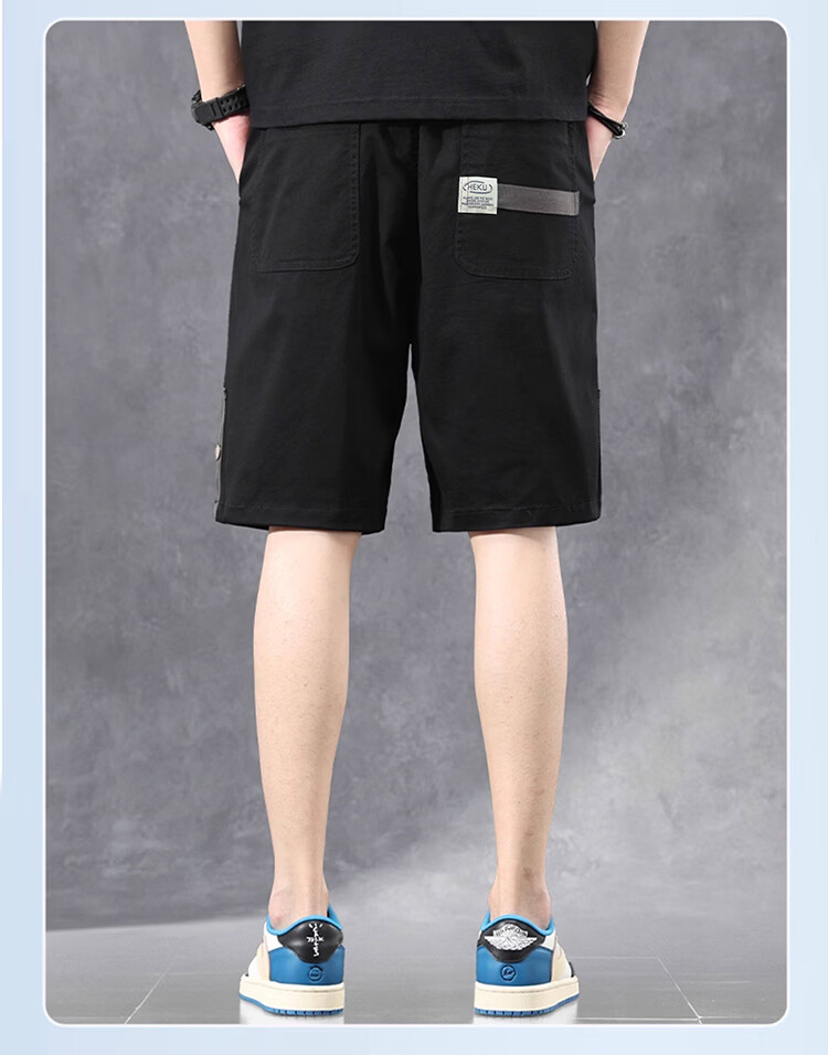JEEP Men's Summer Loose Fit Dark Gray Cargo Shorts, Size M 8