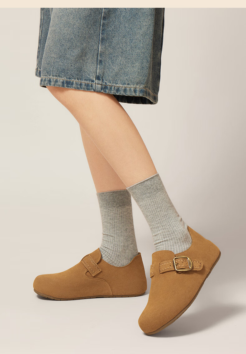 CAMEL Li Keyi Edition Loose Fit 2nd Generation Birkenstock Style Women's Casual Shoes L26S700198 Apricot 37 13