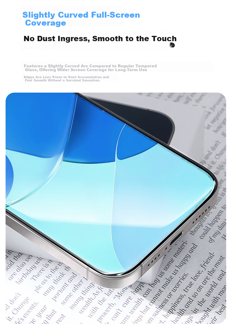DIVI Strong Blue Light Protection Deep Eye Care Tempered Glass Screen Protector for iPhone 17 Pro, HD Anti-Blue Light, Anti-Fingerprint, 2-Pack 11