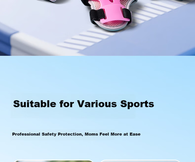 Deli Kids Roller Skates Protective Gear Set Professional Skating Cycling Sports Safety Thick Anti-Fall 7-Piece Set Blue 3