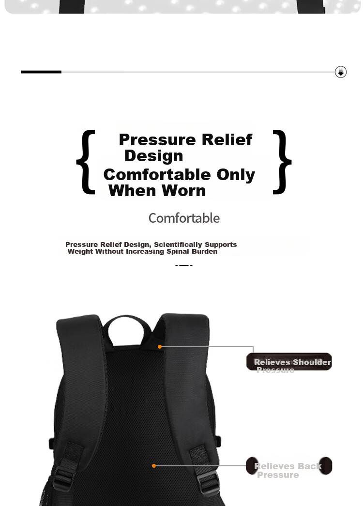 361° New Lightweight Large Capacity Multi-Layer Multi-Pocket Water-Resistant Casual Durable Backpack 9