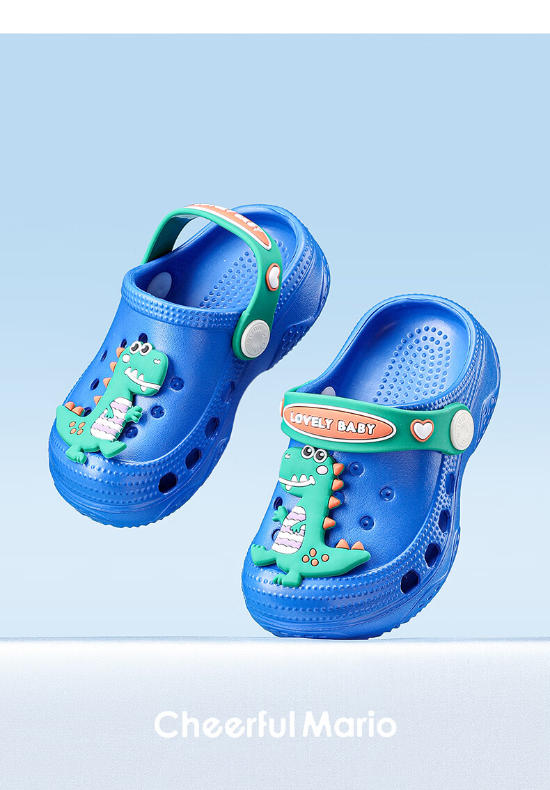 Cheerful Mario Kids Summer Slippers Boys Girls Toddler Cartoon Beach Sandals Non-slip Soft Sole Indoor Closed-toe Baby Clogs 13