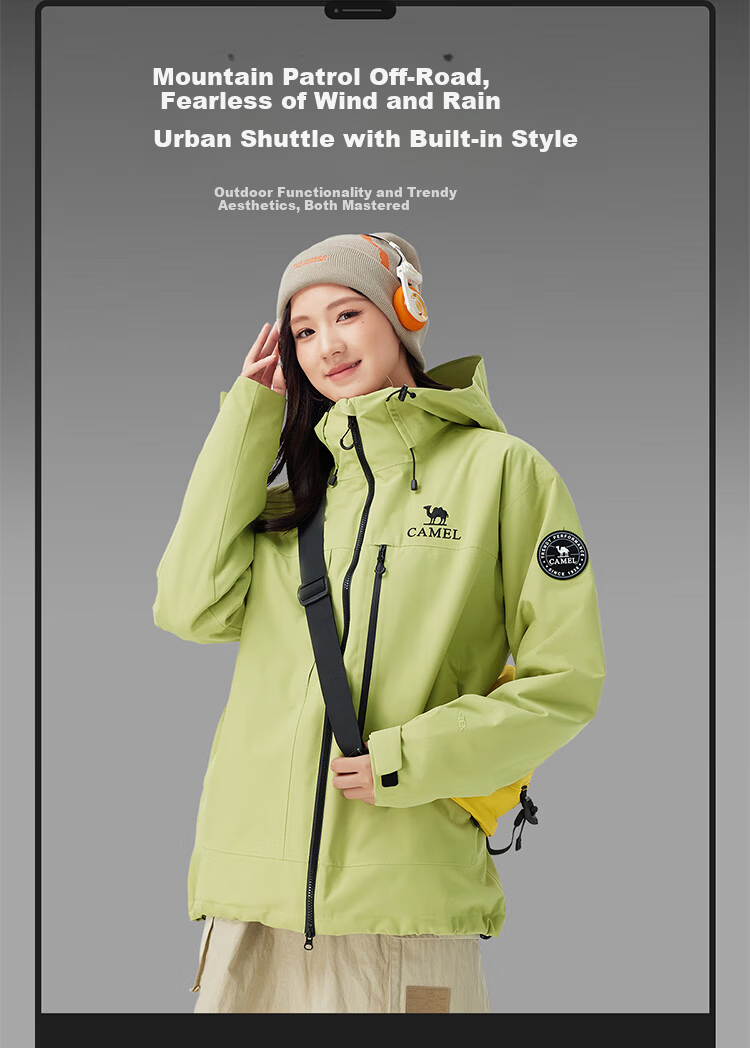 CAMEL King Armor Z Series Wang Junkai Same Style Three-in-One 3-in-1 Waterproof Windproof Outdoor Mountaineering Jacket Autumn Winter 2025 8