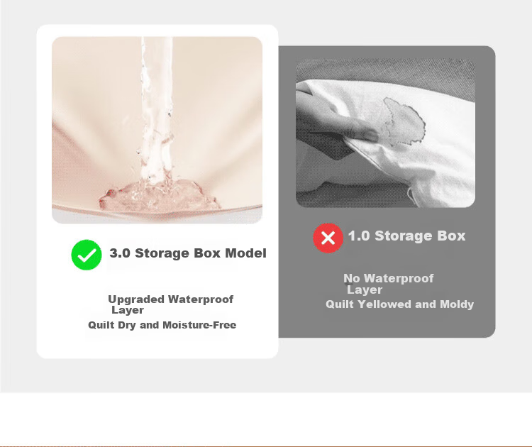 Zhifan Japanese Style Down Jacket Storage Box Moisture-Proof Quilt Organizer Multi-Functional Large Capacity Seasonal Clothing Storage Container 9