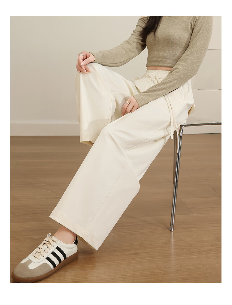 Free Style Women's 9/10 Length Wide-Leg Pants Summer Thin High Waist Draped Curved Hem Carrot Harem Casual Trousers 2026 New Arrival 19