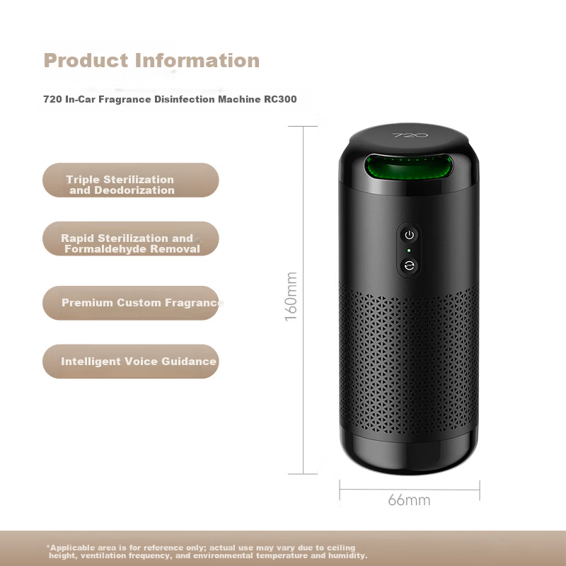 720 Fragrance Disinfection Machine 99.9% Sterilization Car Desktop Purifier Odor and Formaldehyde Removal Smart Voice Control Premium Gift Box Customizable for Men