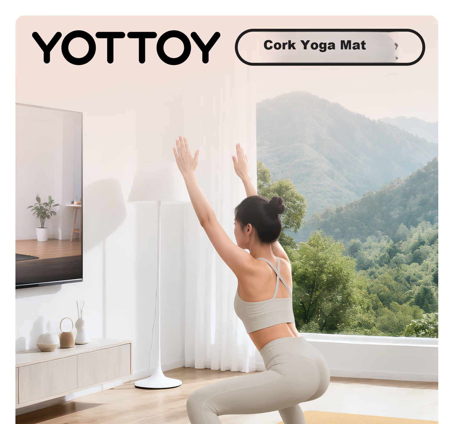 Yottoy Cork Natural Rubber Yoga Mat Fitness Mat Home Use 2025 New Professional Non-Slip Shock Absorption Silent Thickened Sports Mat 1