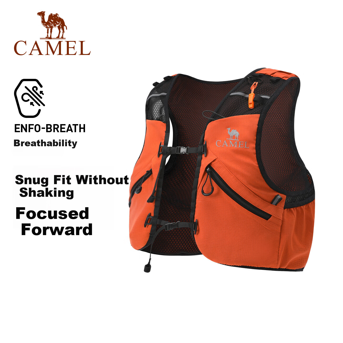 CAMEL Off-Road Running Backpack Sports Double Shoulder Marathon Vest Outdoor Professional Hiking Mountaineering Hydration Backpack 3037