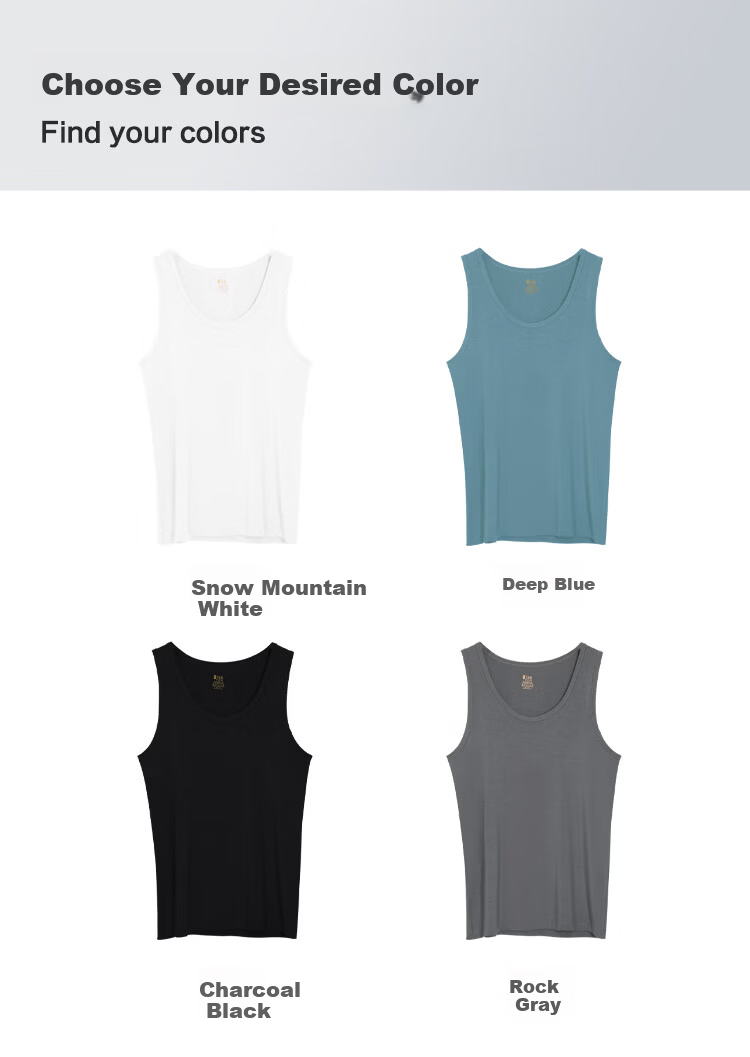 Hodo Men's 7A Antibacterial Modal Silky Breathable Crew Neck Base Layer Sports Vest 2