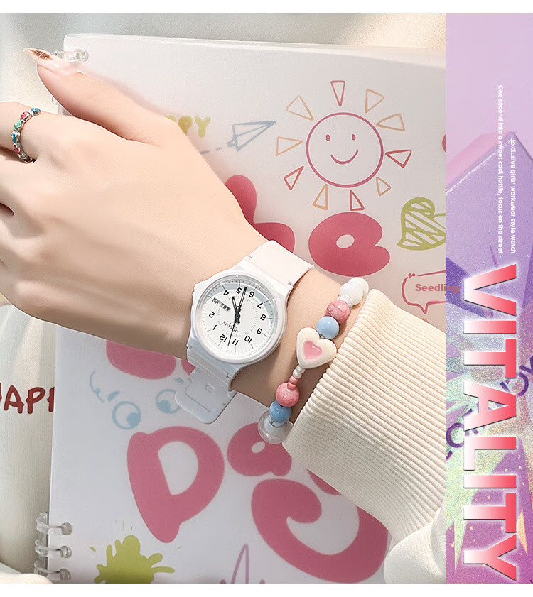 Julius Women's Watch - Goddess Festival Gift, High School Student Silent Exam Watch, Stylish Unisex Student Watch 2