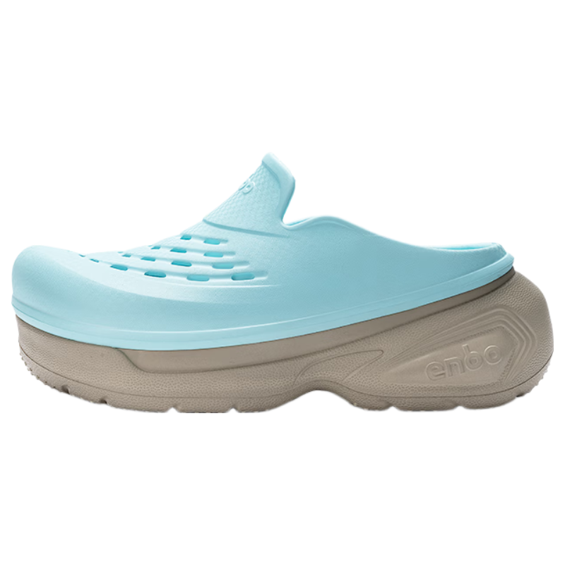 ENBO Women's Summer Sandals Cloud Comfort Breathable Closed-Toe Slippers Ice Blue Size 36 (230mm)