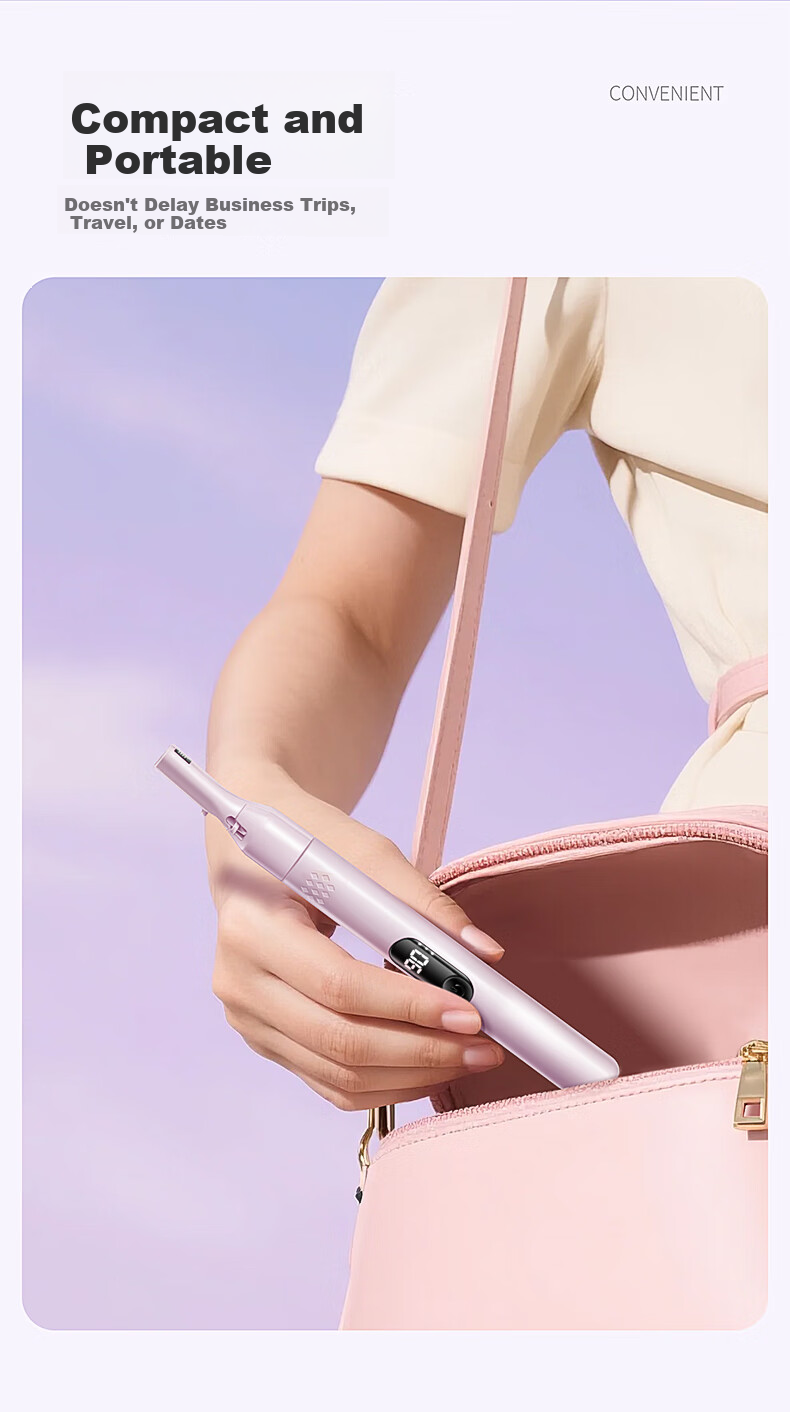 Sujian Portable Electric Eyebrow Trimmer Anti-Scratch Eyebrow Groomer for Women Beginners Eyebrow Shaping and Hair Removal Tool 9