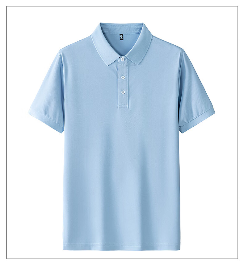ROMON Short Sleeve Polo Shirt Summer 210G Cotton-Like Pique Mesh Breathable Ice Cool Fashion T-Shirt Casual Base Layer 12