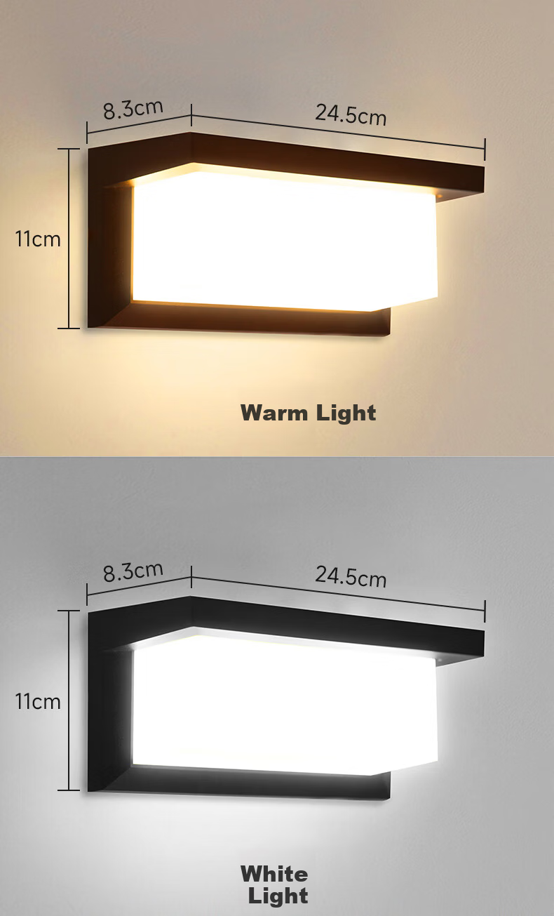 Zuoji Outdoor Wall Light JD Self-operated Staircase Corridor Villa Waterproof Balcony Outdoor LED Wall Lamp Modern Simple 25W Warm Light 6