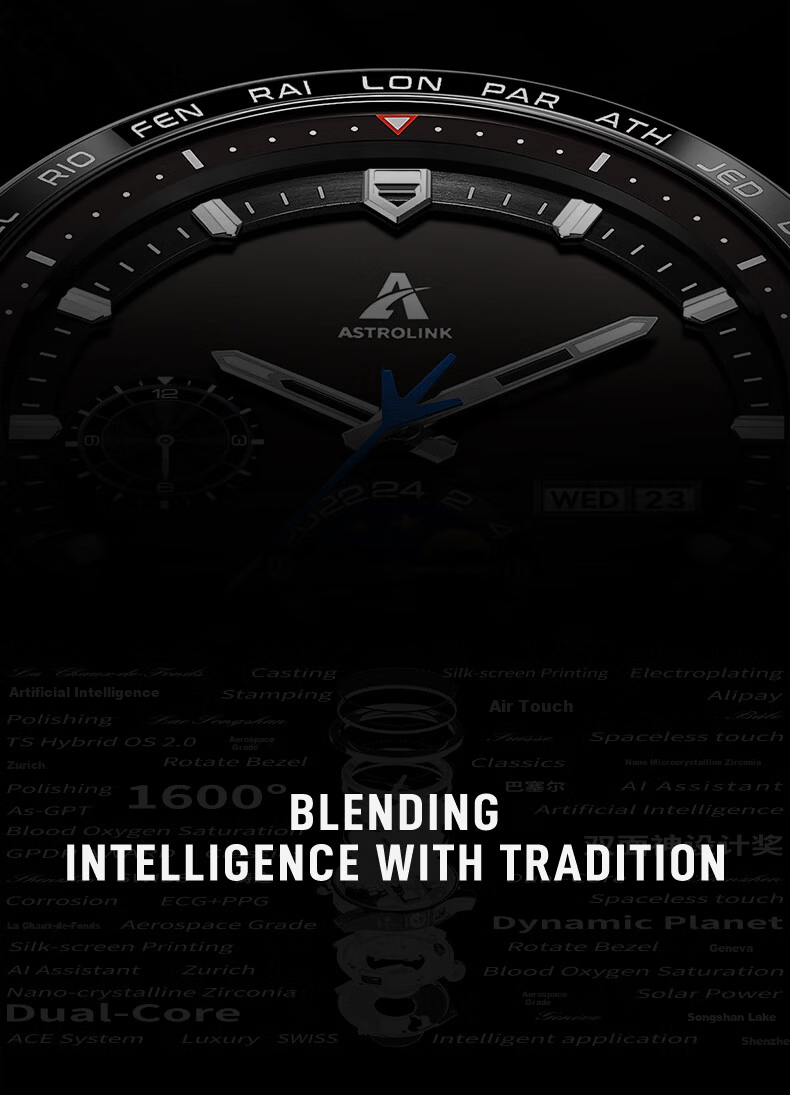 Beidou Astrolink G Blue Hybrid Smart Running Cycling Sports Multifunction HarmonyOS Men's Watch New Arrival 30