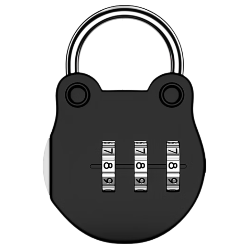 Shouli Password Lock Padlock Small Home Door Lock for Student Dormitory, Cabinet, Luggage, Backpack, Helmet, Gym, Anti-Theft Black