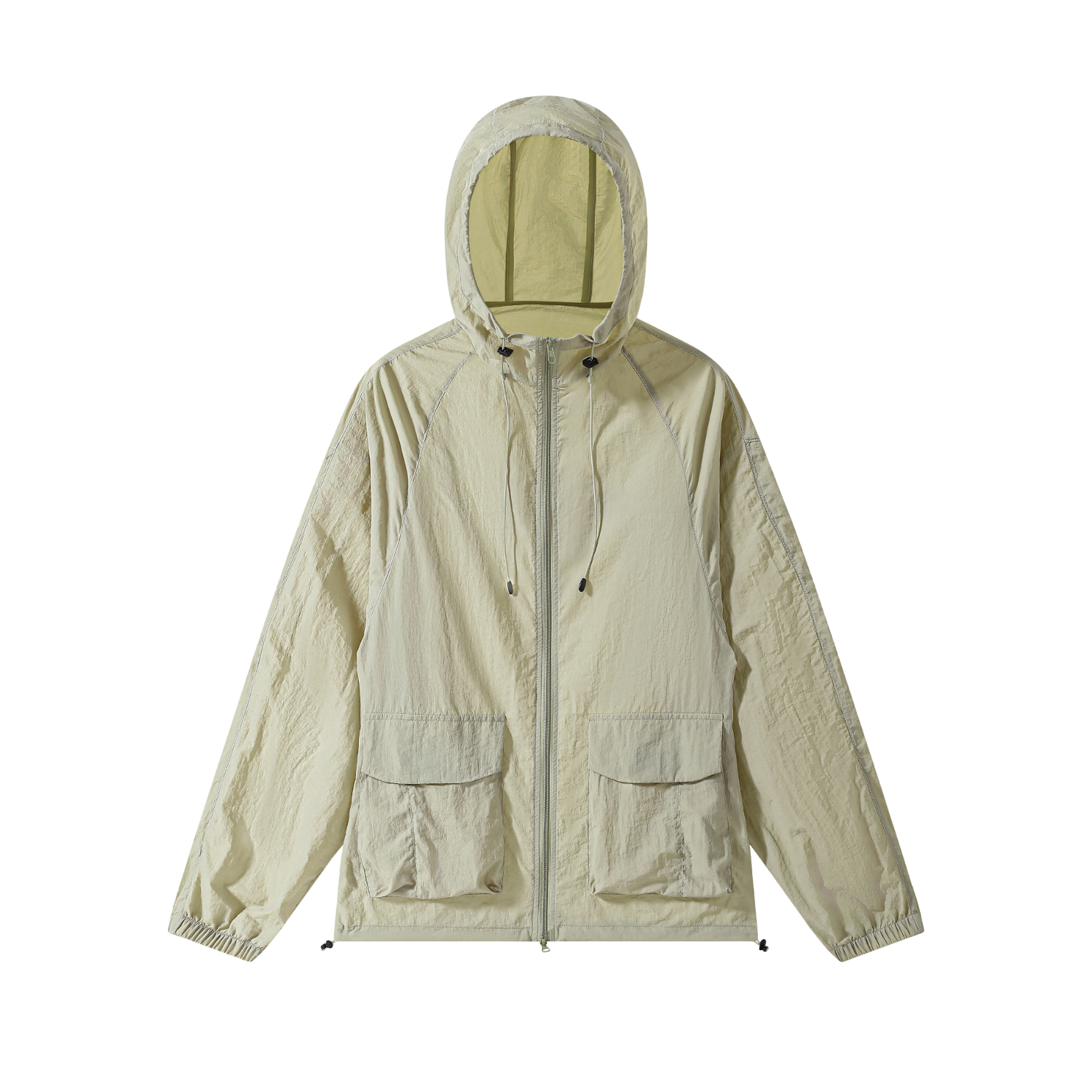 MULINSEN Men's Summer Cooling Mosquito-Repellent Hooded Sun Protection Jacket with Reflective Strips Outdoor Coat Seafoam Green S