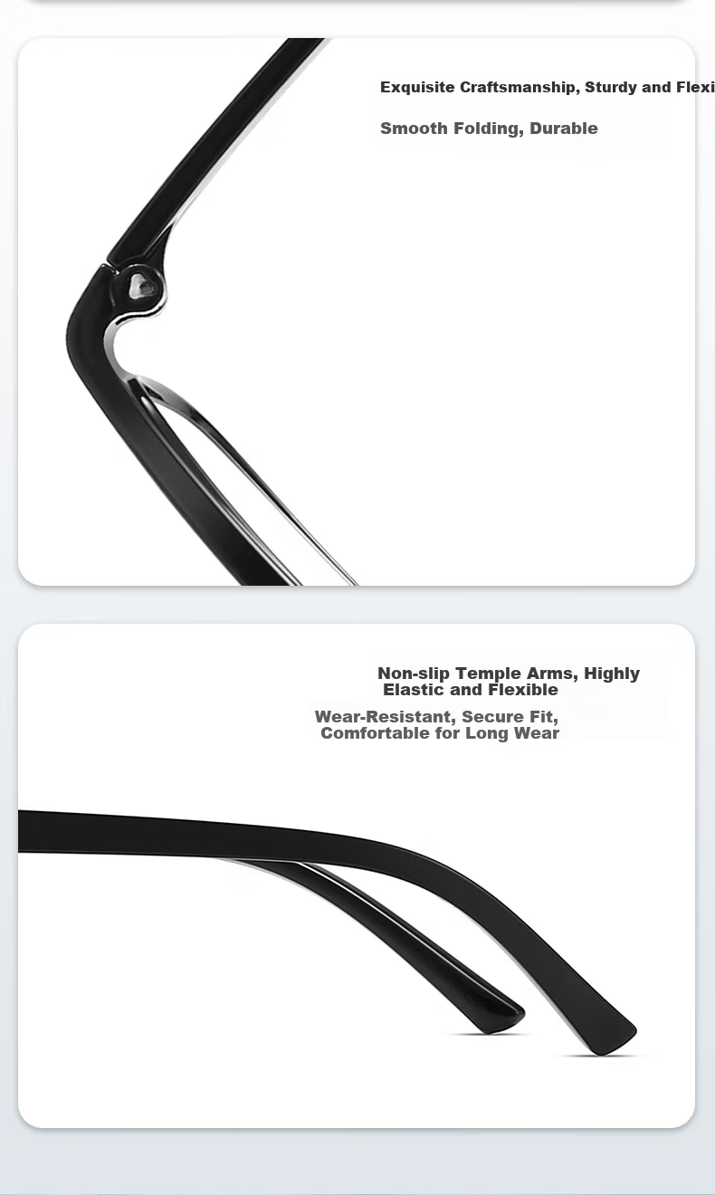 LOHO Anti-Blue Light Reading Glasses for Men, High-Definition Lenses, Fashionable Glasses for Middle-Aged And Elderly Women, Black, -3.50 Diopters 10