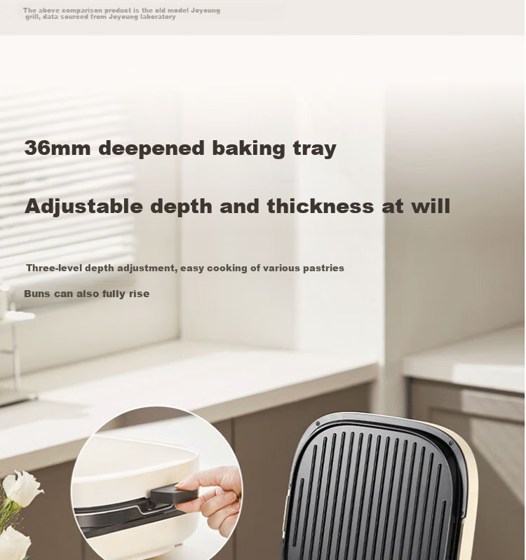 Joyoung Multifunctional Double-Sided Heating 0-Fluorine Titanium Ceramic Electric Griddle 2200W High Power Breakfast Maker with 3 Adjustable Settings JK30-GK320 14