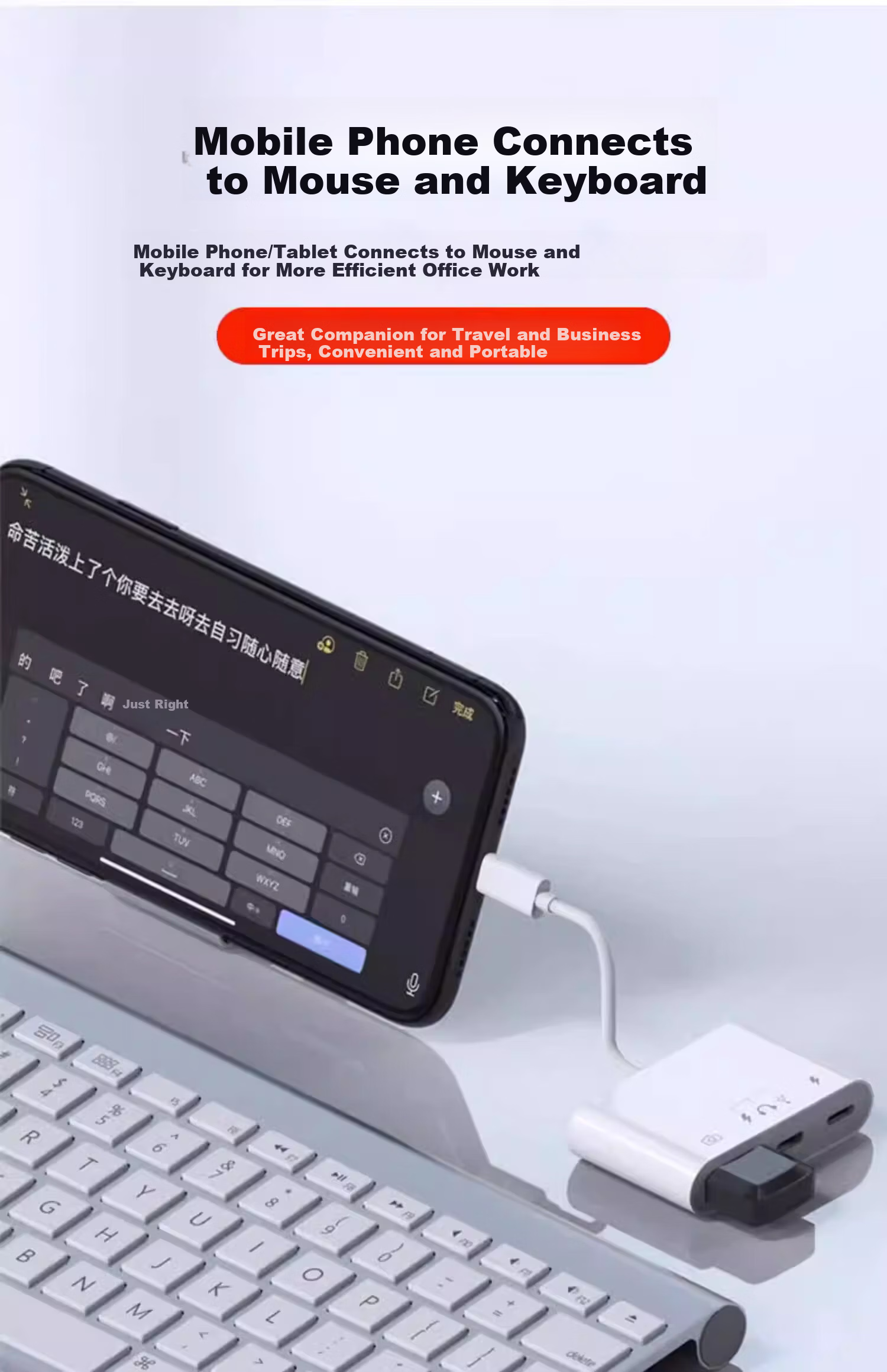 Lantuo Card Reader Mobile Hard Drive Lightning Cable Apple OTG Adapter for iPad Tablet Phone Data Transfer USB Drive Converter with Power Supply 6