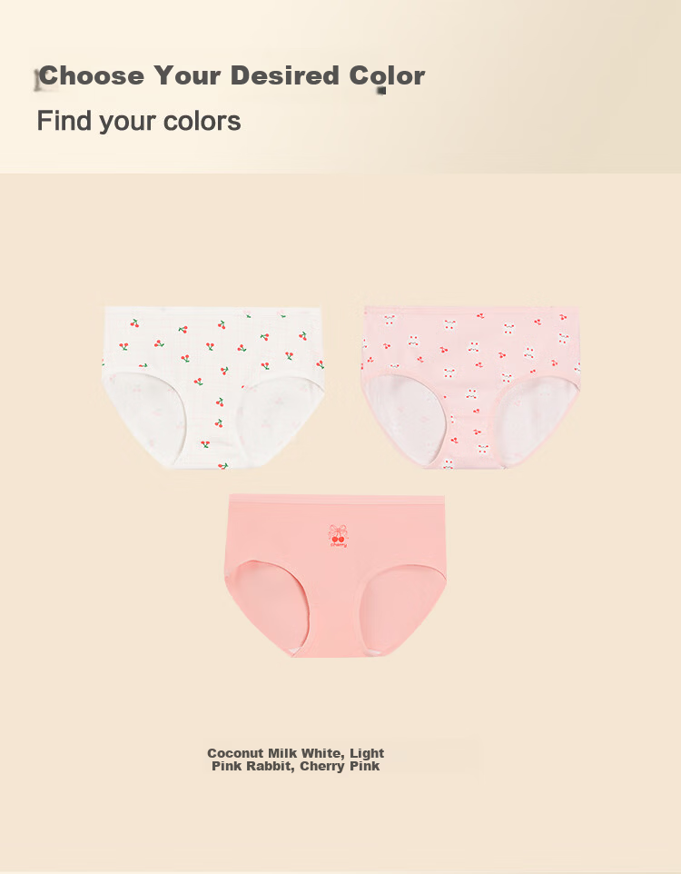 Hodohome Children's Underwear, Girls' 7A Antibacterial Pure Cotton Crotch Triangle Shorts, Girls' Cotton Spandex Cartoon Breathable Panties, 306 150 16