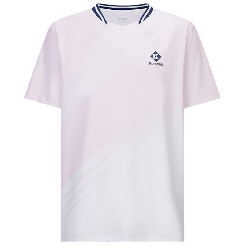 KUMPOO 26th Anniversary New Badminton Shirt Short Sleeve Comfortable Breathable K261W-1227 Women's Pink 3XL
