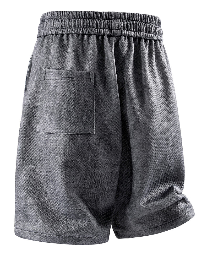 MiiOW Men's Summer Outdoor Sports Breathable Loose Fit Casual Five-Point Beach Shorts Apricot Gray M 5
