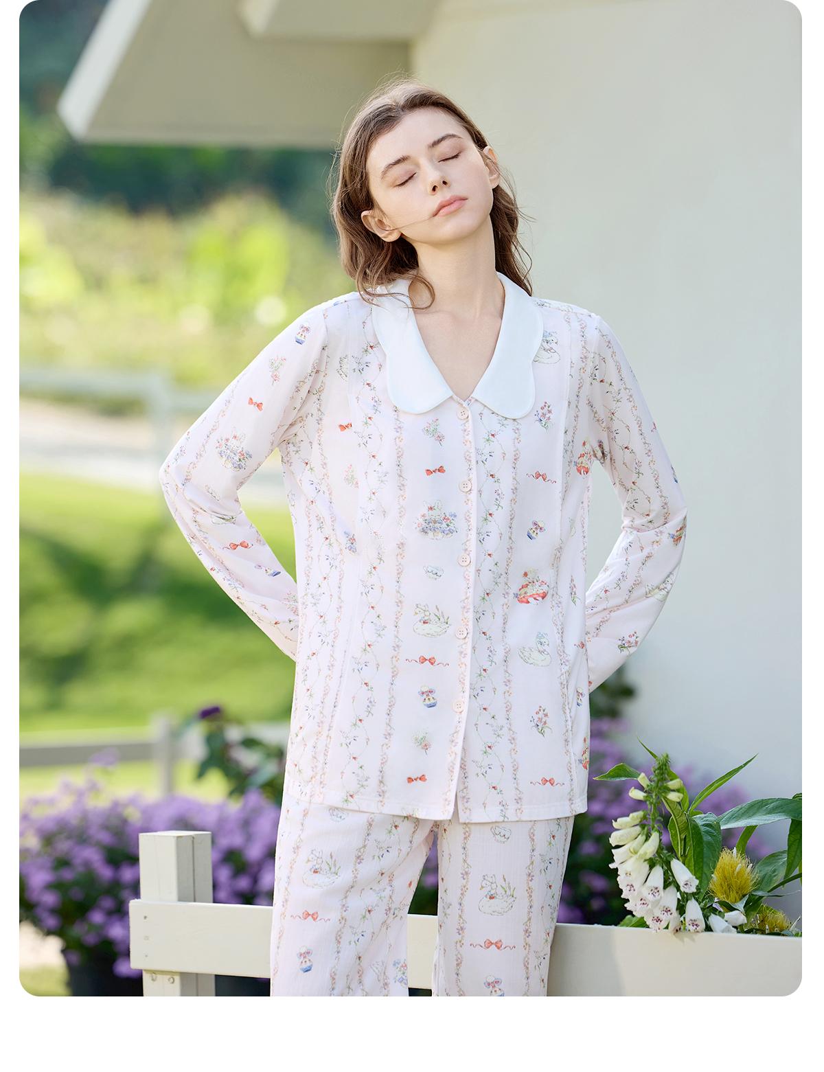 JOYNCLEON Plant Natural Cool Summer Thin Maternity Postpartum Nursing Pajamas L jyz204865 28