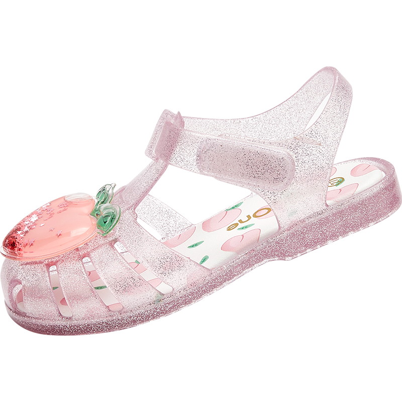 BALABALA Children's Sandals, Girls' Shoes, Summer 2026 Breathable Casual Shoes, Fruit-Shaped Shoes, Jelly Shoes, Comfortable for Water Play