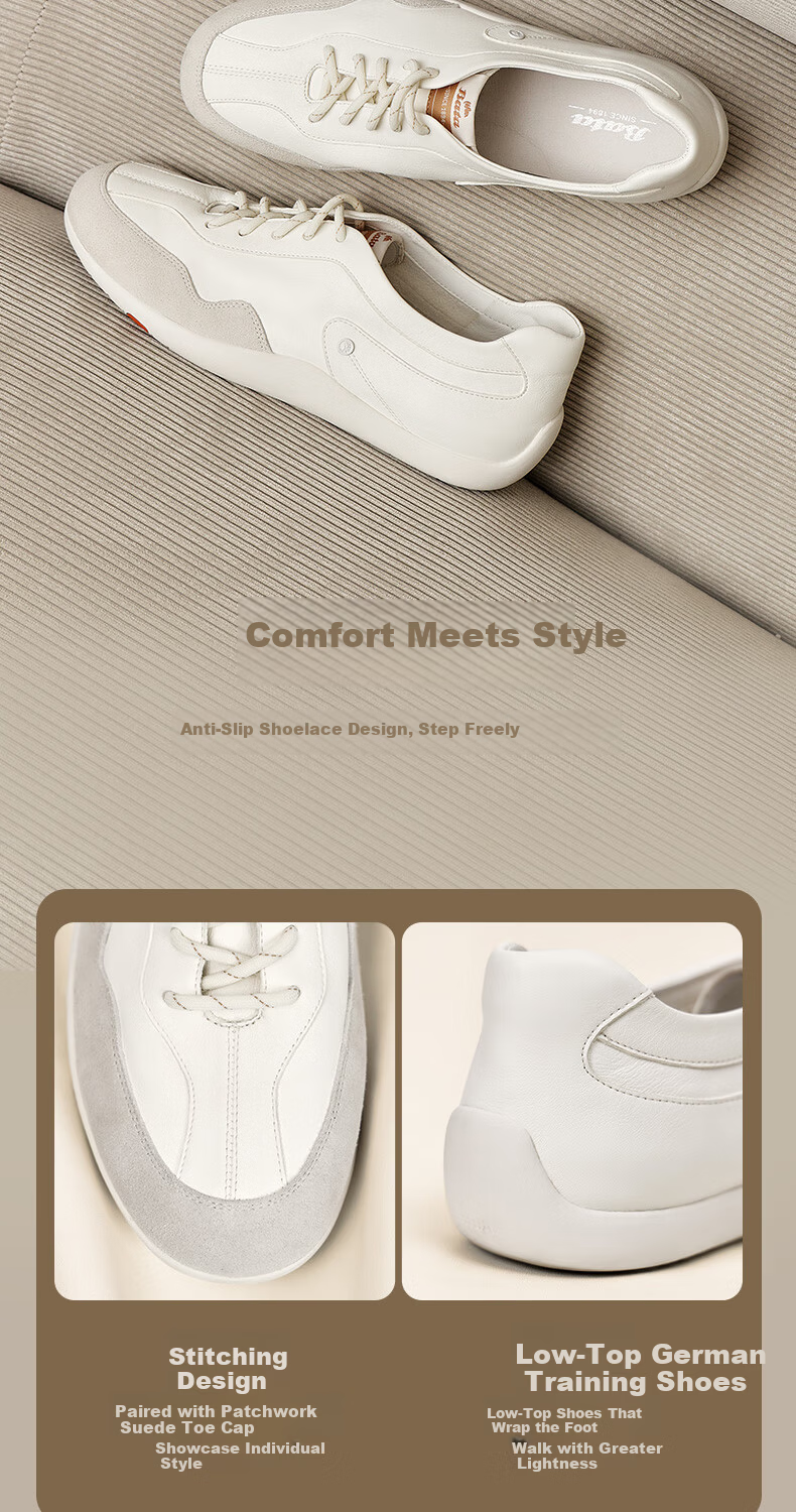 Bata Prince Qi Same Style Sheepskin Derby Shoes for Women Jenny Soft Leather Couple Thin Sole 27