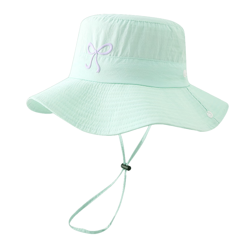 Romon Women's Sun Protection Hat UV Shield Large Brim Quick-Dry Sunshade Open-Top Bucket Hat with Strap