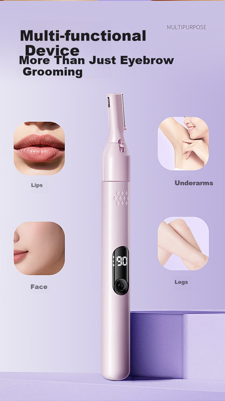 Sujian Portable Electric Eyebrow Trimmer Anti-Scratch Eyebrow Groomer for Women Beginners Eyebrow Shaping and Hair Removal Tool 8