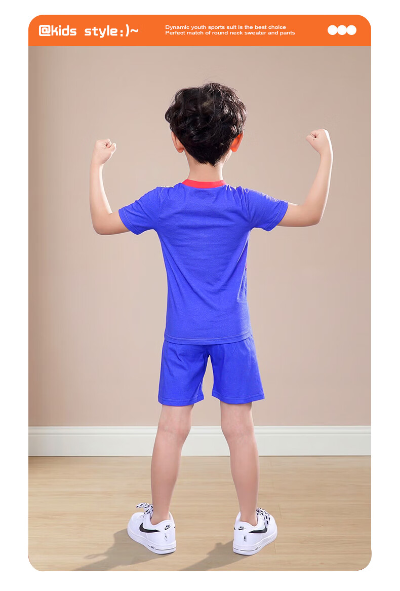 ULTRAMAN Ultraman Tiga Boys' Short Sleeve Pajamas Summer Kids' Homewear Set 120cm 17