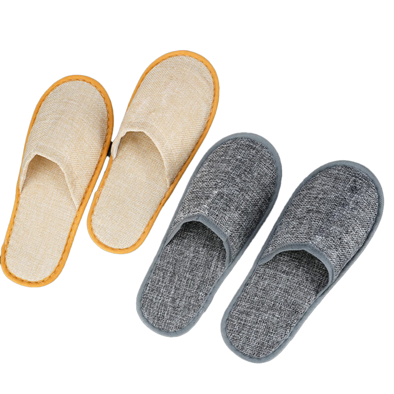 BWNK Disposable Slippers Home Guest Travel Business Trip Linen Cotton Hotel Use 10-Pack