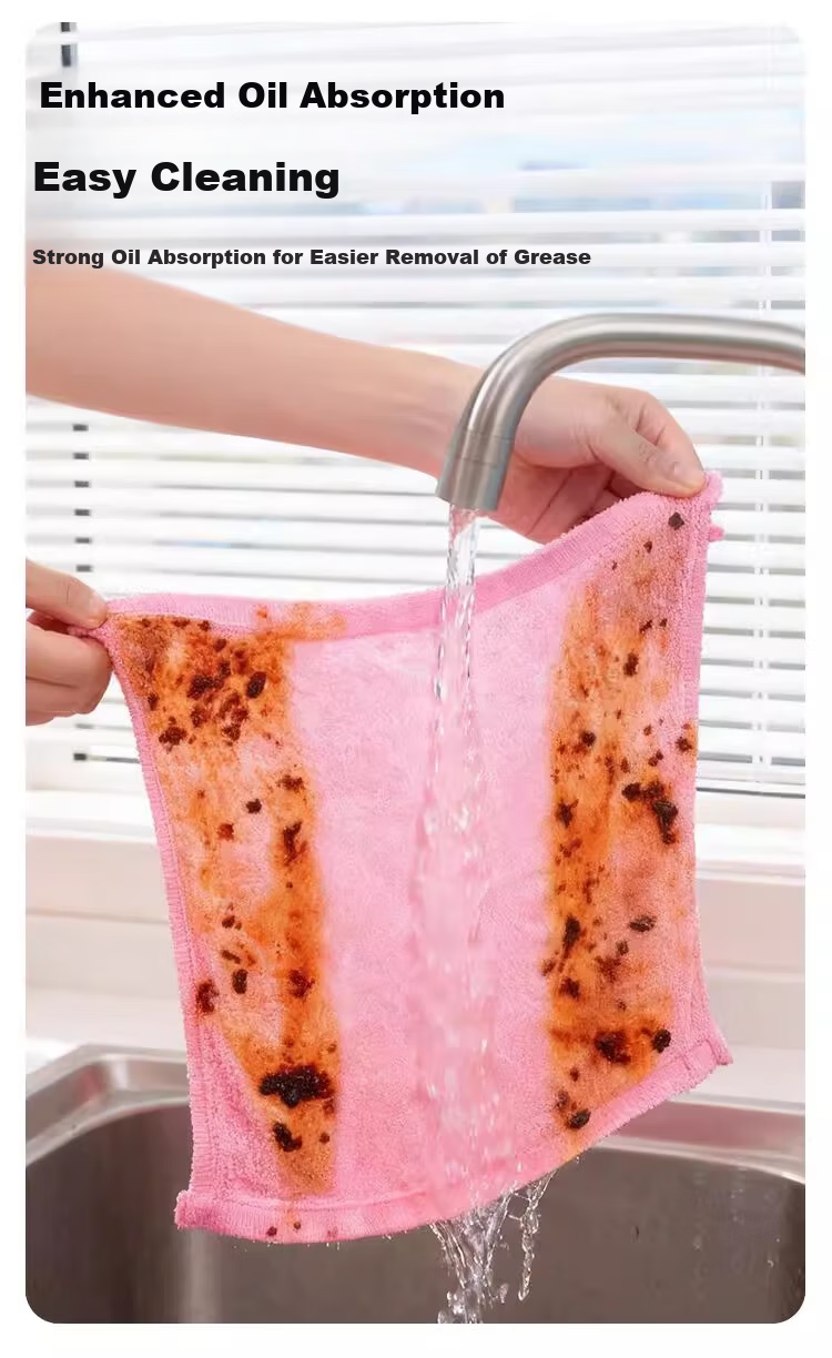 Ruilaida Kitchen Dishcloths and Cleaning Cloths, 5-Star Antibacterial, Oil-Resistant, Easy to Clean, Highly Absorbent, Thickened, Pack of 3 7