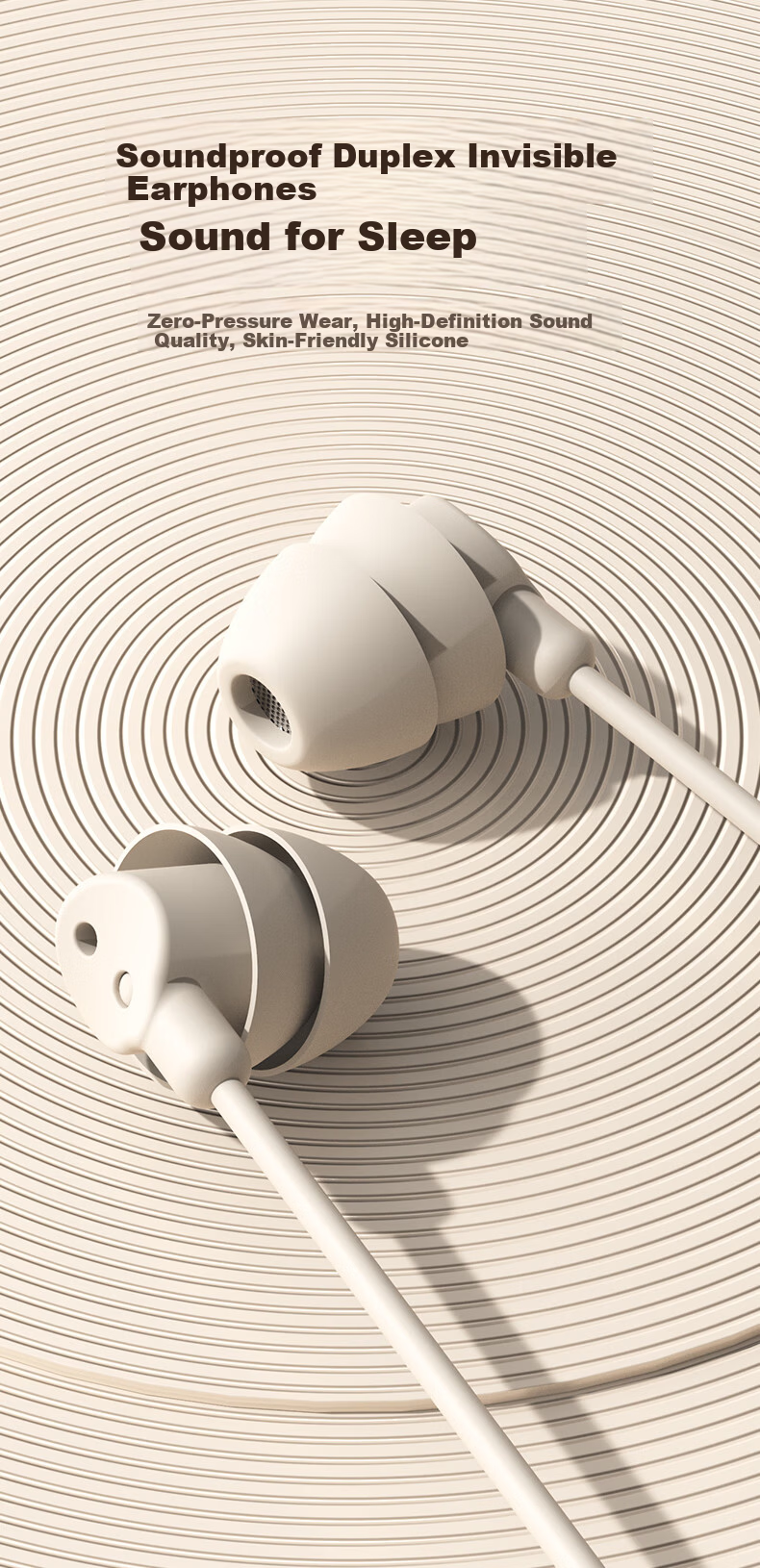 KOVOL Wired Sleep Earphones with Noise Reduction, In-Ear Type-C Sleep Headset for Side Sleep, Running, and Computer Use 3