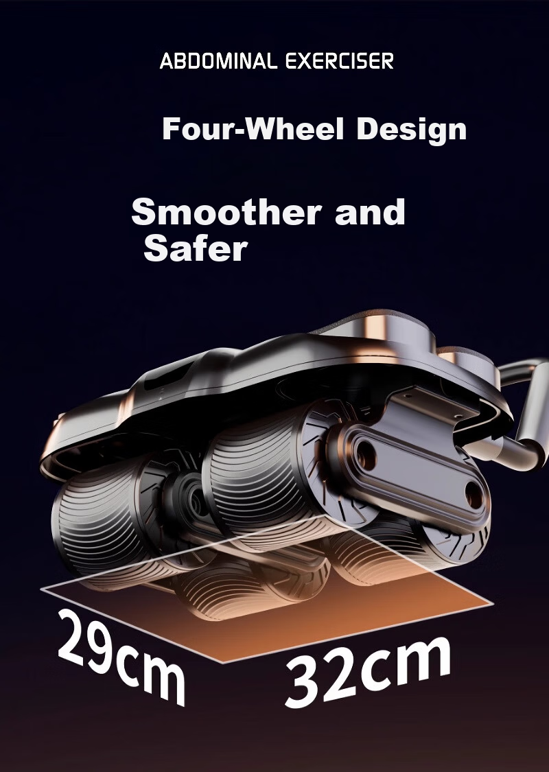 Chengyue Smart Counting Ab Wheel Automatic Rebound Abdominal Roller Four-Wheel Elbow Support Home Training Equipment CY-611 2