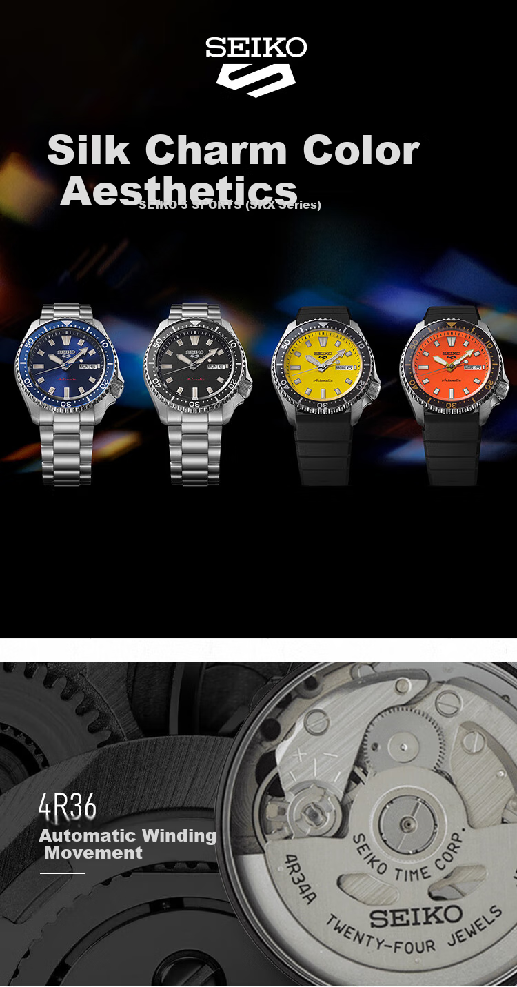 SEIKO 5 Series Trendy Fashion Mechanical Watch New Japanese-Korean Style Gift SRPL85K1 1