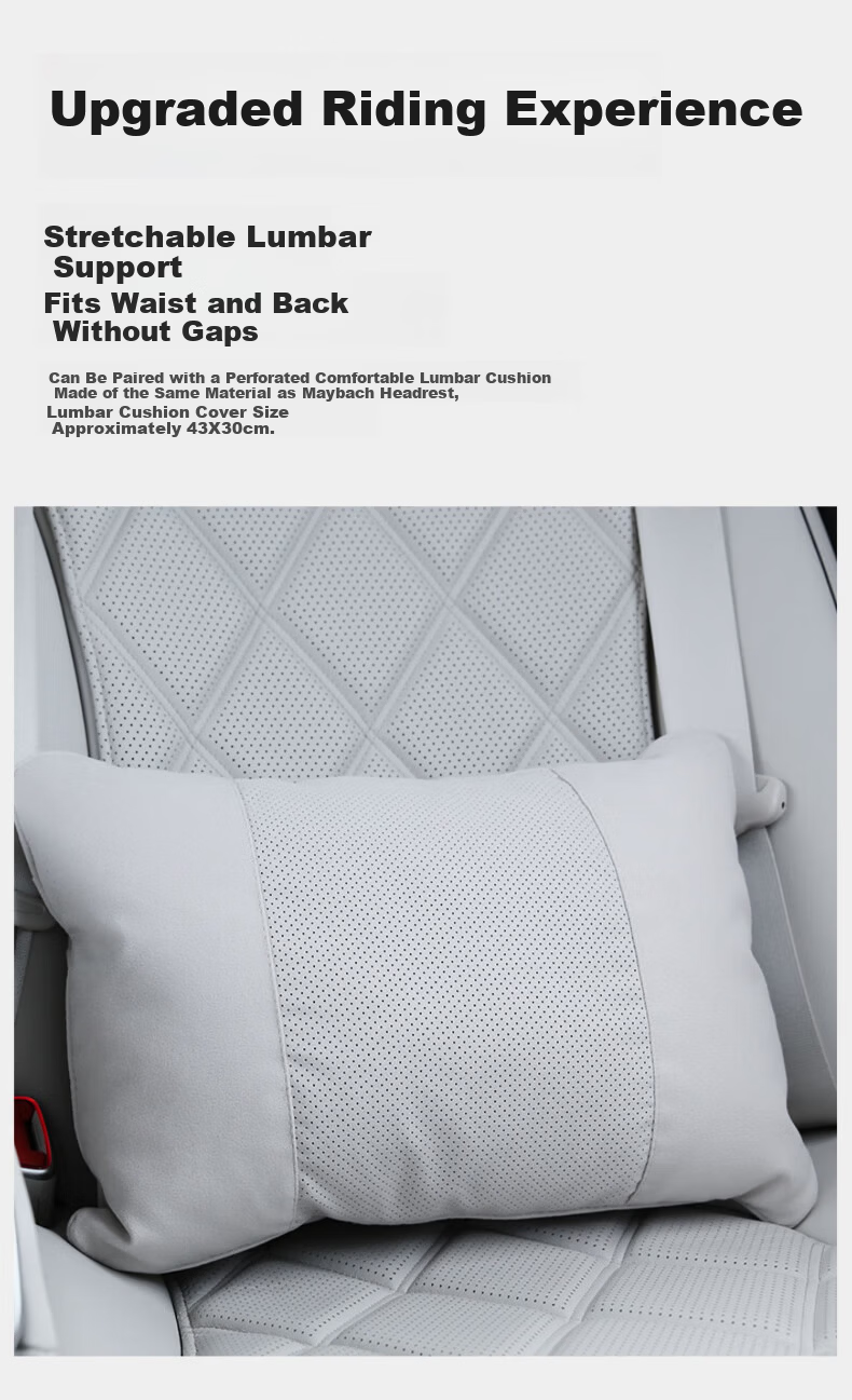 BIMLL Lamous Japanese Car Headrest Neck Pillow Lumbar Support Cushion for Maybach Mercedes Tesla 16