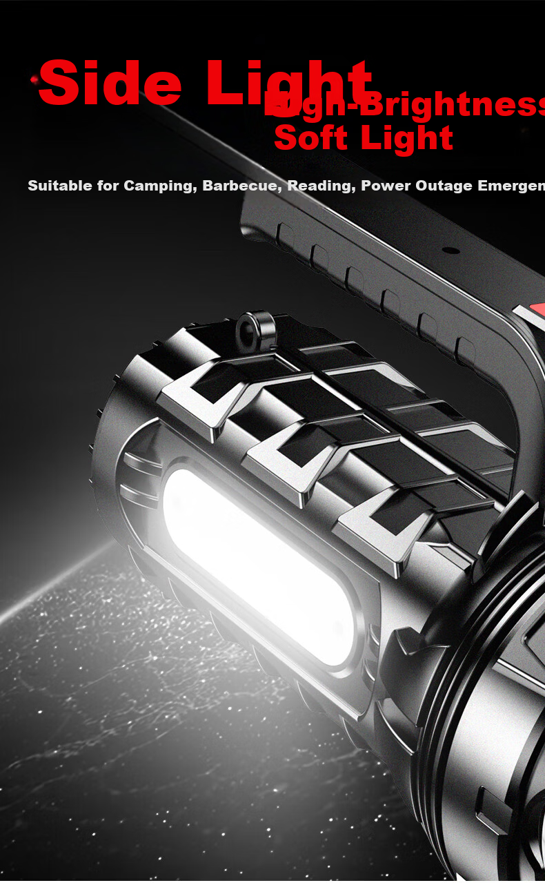 Guangming General High-Power Rechargeable Flashlight Portable Spotlight Outdoor Long-Range Emergency Lighting 7
