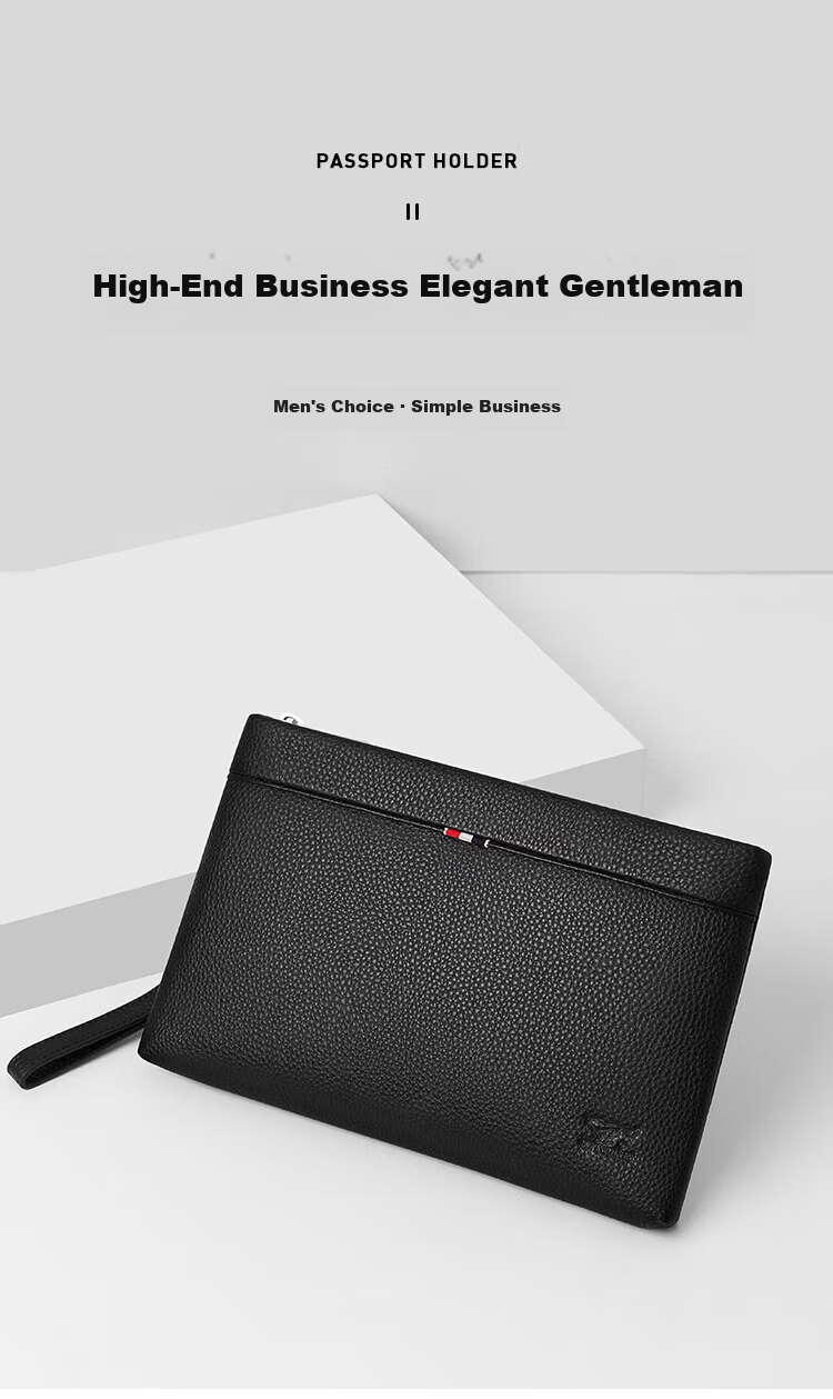 SEPTWOLVES Men's Wallet, Clutch Bag, Genuine Leather Handbag, Zipper, Large Capacity, Anniversary Birthday Gift for Boyfriend Or Husband 1