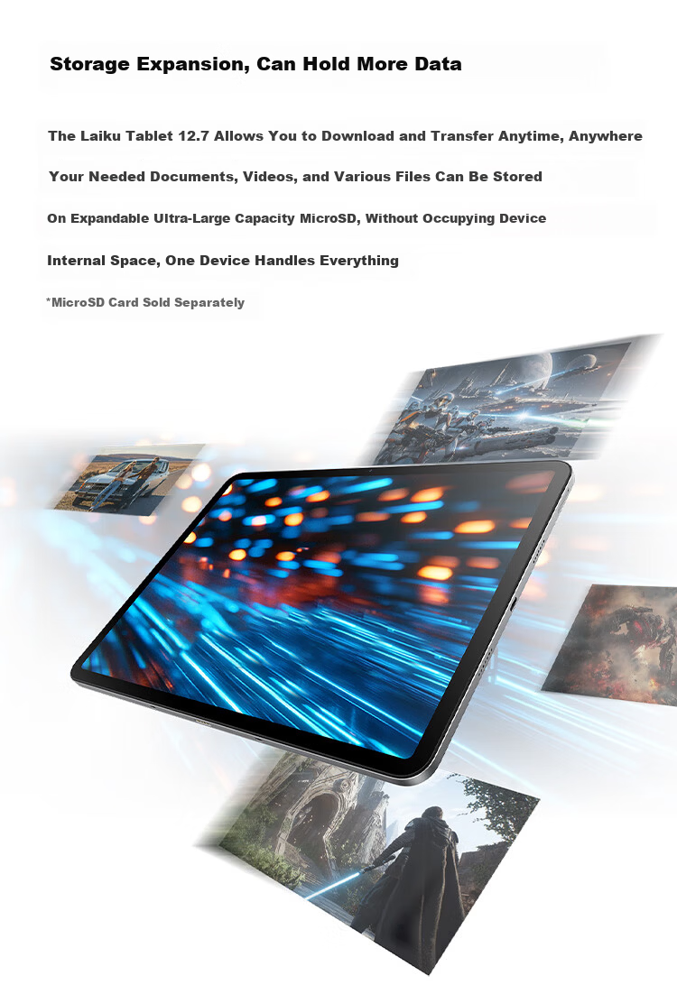Lenovo Tablet Laiku Pro 12.7 [Exchange Only, No Repair] Eye Protection Ultra-Clear High Refresh Large Screen 8-Core Powerful CPU 10200mAh Large Battery 8+256GB WIFI Frost Silver 9