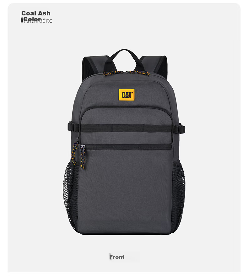 CAT Backpack Simple School Bag Laptop Bag 15/16 Inch Large Capacity Travel Bag 84982 Gray 10