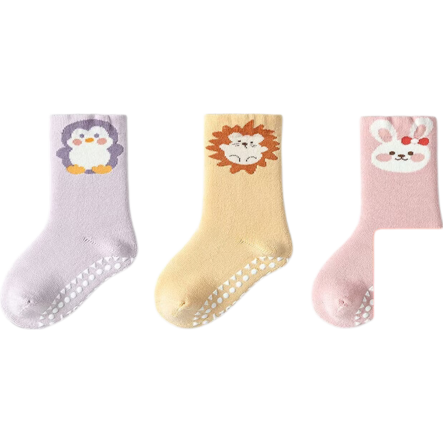 BALABALA BalaOne Socks, Winter Warm Socks for Infants And Toddlers, Floor Socks to Prevent Cold, Jacquard Pattern, Three-Pair Pack, 208425172202