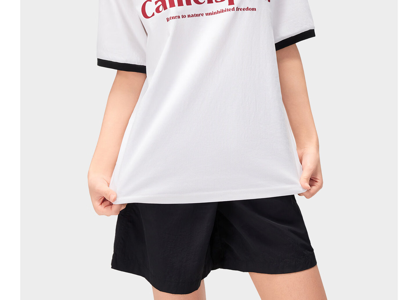 CAMEL [Three-Proof] Camel Outdoor Casual T-Shirt Unisex 26 Spring Summer Breathable Cotton T-Shirt Oil-Resistant Water-Repellent Shirt 28