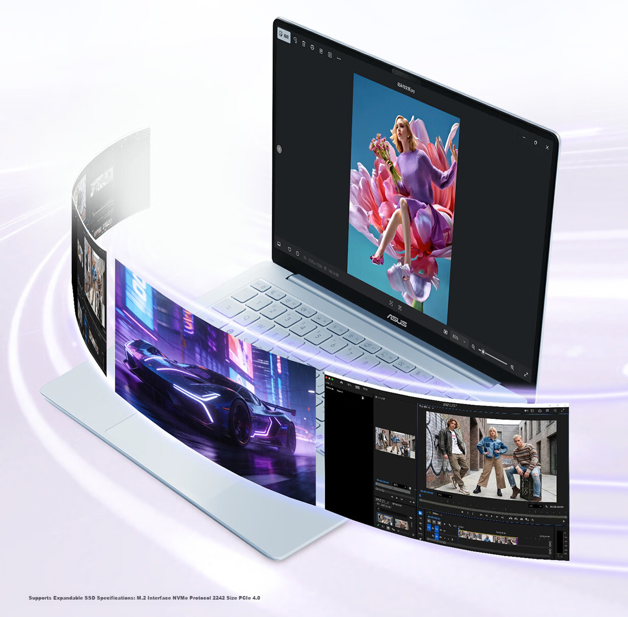 ASUS Adou 14 Air 2026 Ultra-Lightweight AI Laptop AI9 H 465 32GB 1TB 2.8K High Refresh 1100nits Long Battery Life [National Subsidy] Blue 21