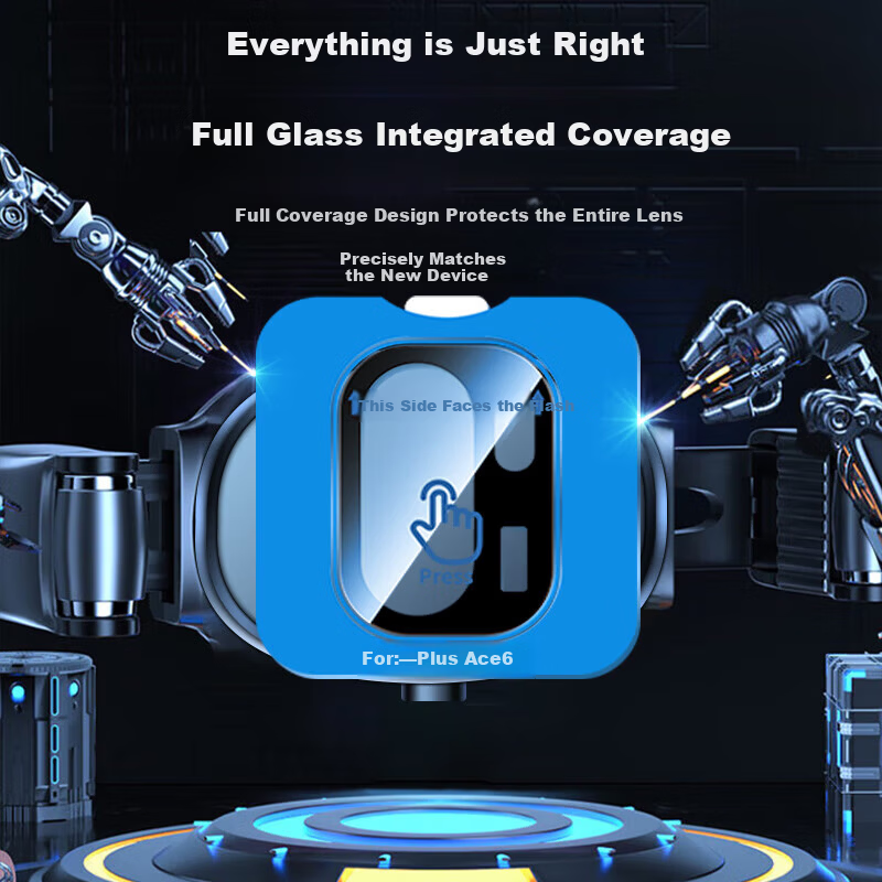 ESCASE Instant Adhesive Box for OnePlus Ace6 Lens Protector AR Anti-Reflective Scratch-Resistant Tempered Glass Camera Film Ultra-Thin Full Coverage New Model 3